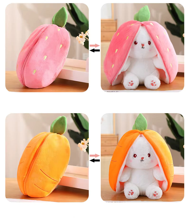 Strawberry Carrot Bunny Plush