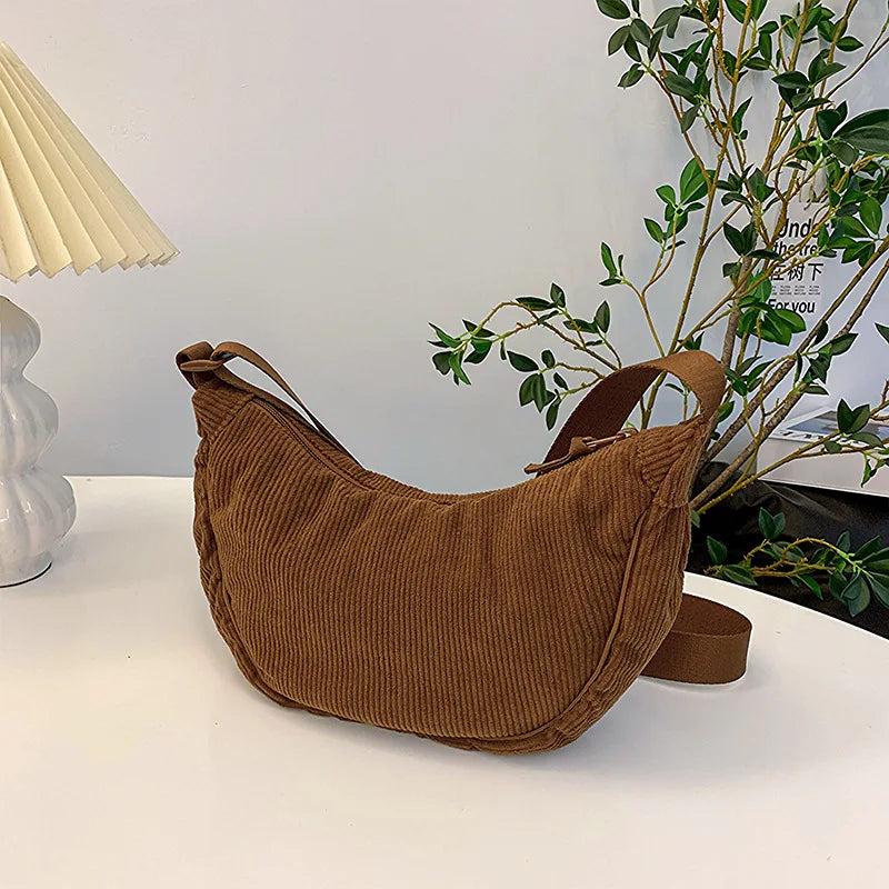 Corduroy Hobo Bag