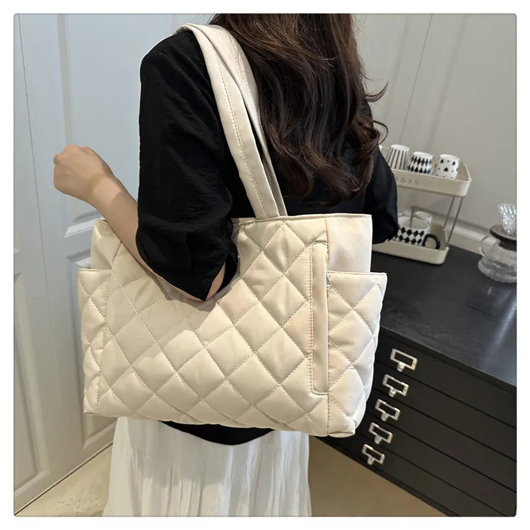Puffy Quilted Tote Bag